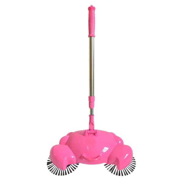 

stainless steel ing machine push type hand push ic broom dustpan handle household cleaning hand er-pink