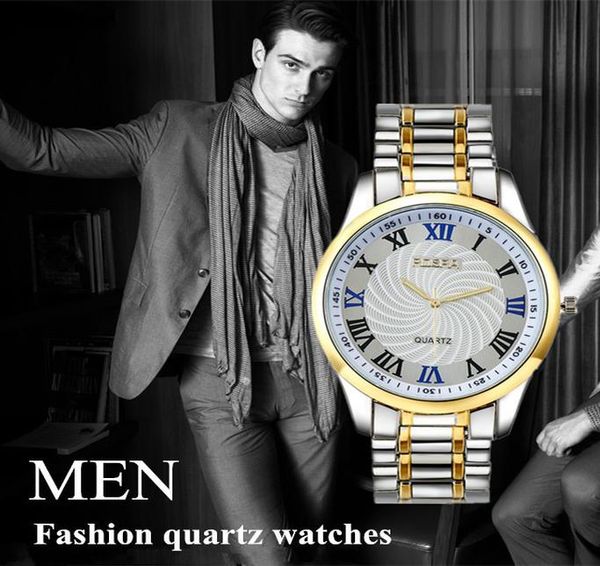 

повседневные мужские часы серебряное золото из нержавеющей стали полосы кварцевые часы мужские наручные часы relogio masculino horloge manne, Silver