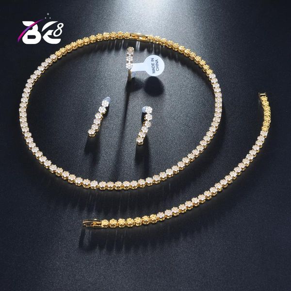 

be 8 bridal cubic zirconia statement jewelry set for women popular wedding accessories jewelry set bijoux femme s139, Silver