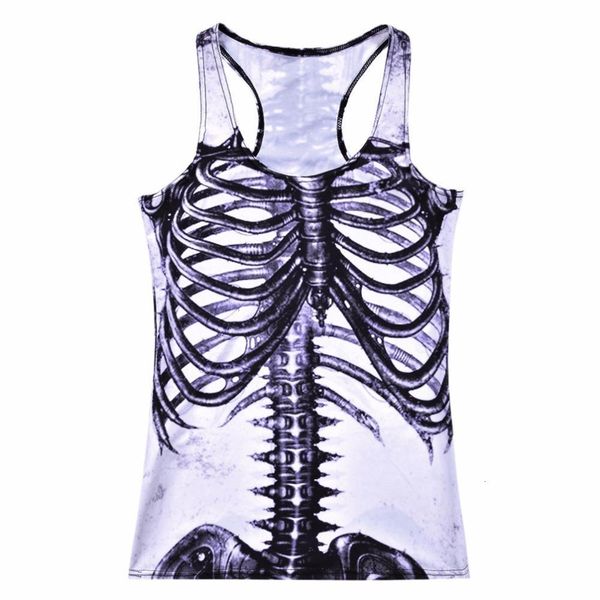 

drop shipping spring new women tanks camis white ribs skull bones adventure time camisole sale