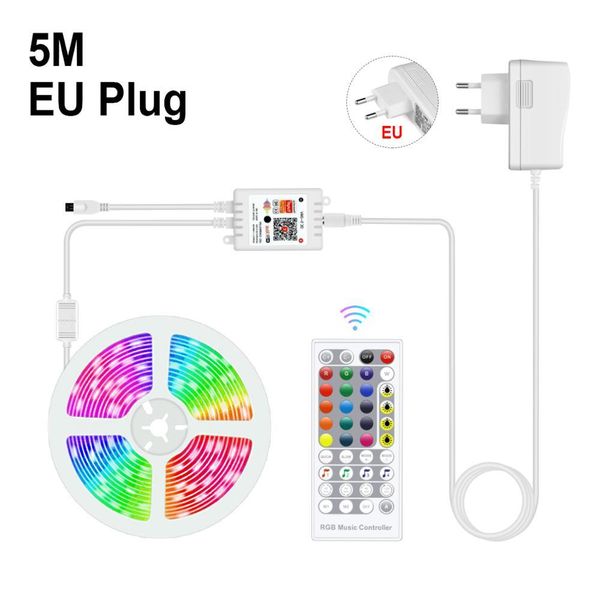 

1 рулон 15 м 10 м 5 м wi-fi светодиодные полосы tuya 5050 rgb светодиодный свет ruban led alexa backlight диодная лента клейкой лампы h wmtf