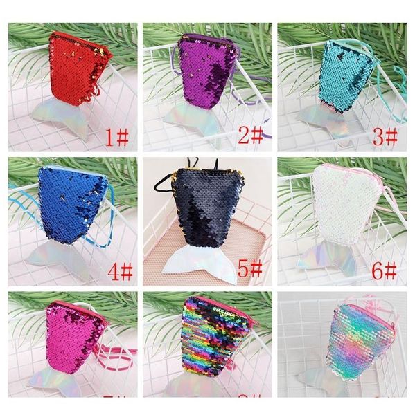 

women mermaid tail sequins coin purse girls crossbody bags card holder small portable glittler wallet purse bag pouch jllfcw sinabag