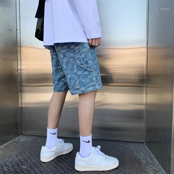 

knickers male han edition xueshengchao summer super fire ins loose thin card hip-hop bf at five leisure trousers1, Blue