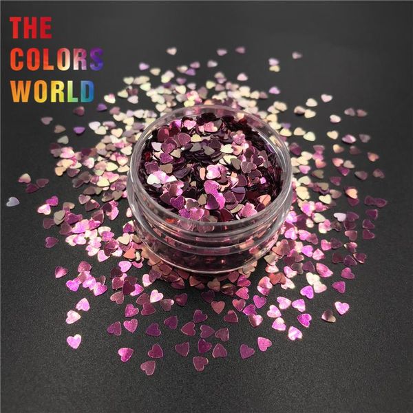 

nail glitter tct-352 chameleon color heart 3mm art decoration makeup tattoo tumblers crafts festival accessories supplier, Silver;gold