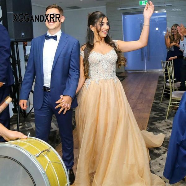 

luxury a line prom dress 2020 scoop cap sleeves illusion beading sequins tulle long homecoming gowns custom made plus size1, White;black