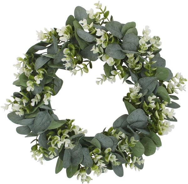 

40cm simulation garland lysimachia ring field pendant door knocker round leaf decoration wreaths door hanging accessories