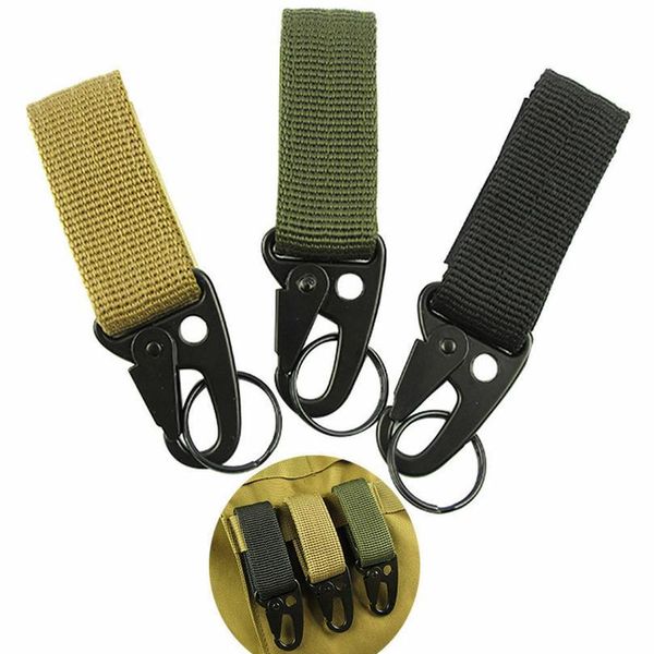 

50pcs climbing accessory outdoor carabiner strap clip nylon tactical molle backpack key hook webbing buckle hanging bel qylaxs