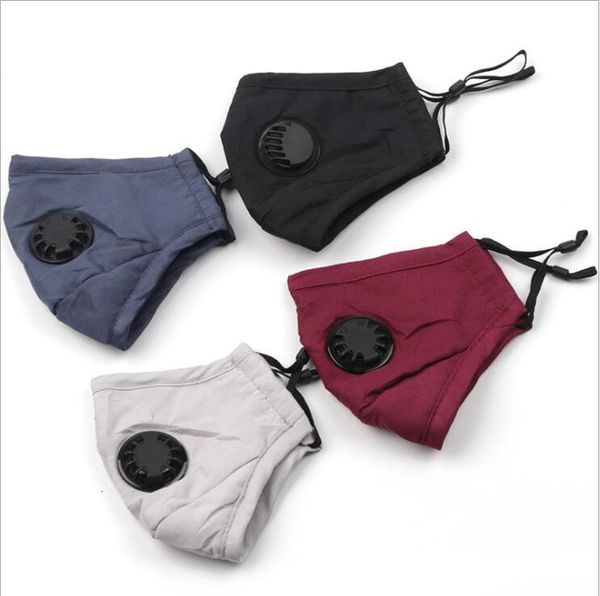 

solid anti-dust anti-haze pm2.5 gauze masks cotton mask with breathable valve protective reusable washable lsk393