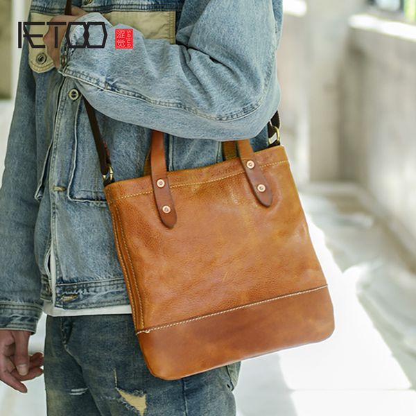 

hbp aetoo hand-made leather one-shoulder bag, men's casual cross-body bag