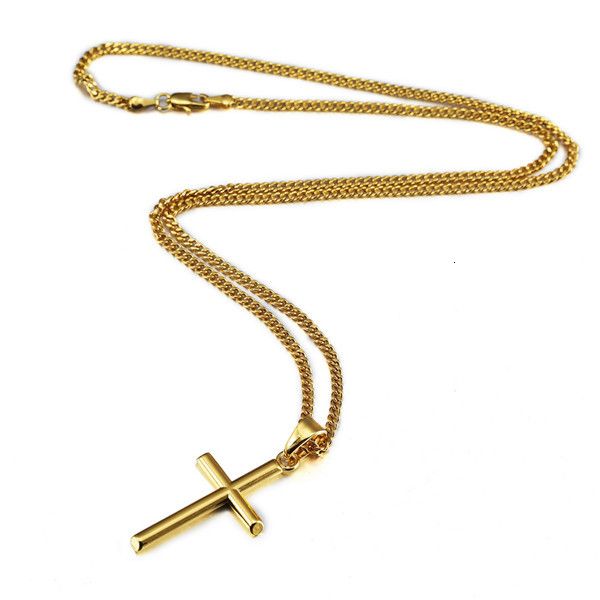 

sweater mens gold stainless steel cross pendant chain necklace new fashion hip hop necklaces jewelry