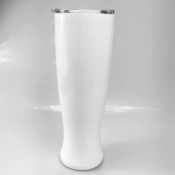 Bicchiere da birra Pilsner a sublimazione da 30 once Bicchieri a forma di vaso fai da te Bicchieri da birra in acciaio inossidabile Bicchieri da viaggio isolati sotto vuoto con coperchio