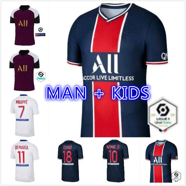 

maillots de football mbappe 20 20 cavani di maria soccer jersey 2020 2021 mbappe icardi marquinhos jersey camisetas de futbol shirt men, Black;yellow