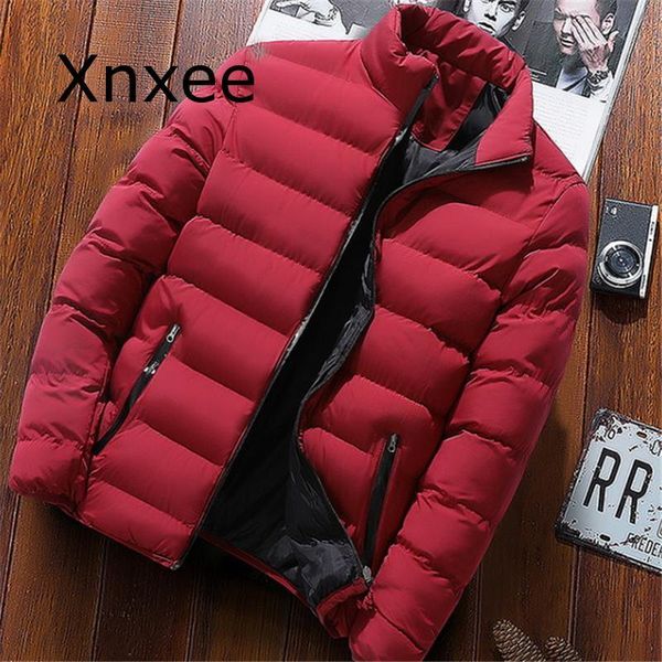 

men casual hooded parka printed winter men fashion patchwork cotton slim fit coat thick warm homme's zipper jacket, Black;brown