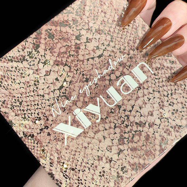 

eye shadow waterproof smooth shine eyeshadow palettes makeup 9 style eye shadow python pattern golden gold color