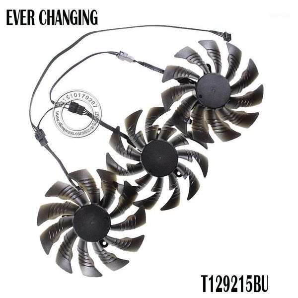 

dc cooling fan diameter 95mm t129215bu dc 12v 0.50amp for gigayte aorus gtx1080 ti 11g graphics card cooling fan1