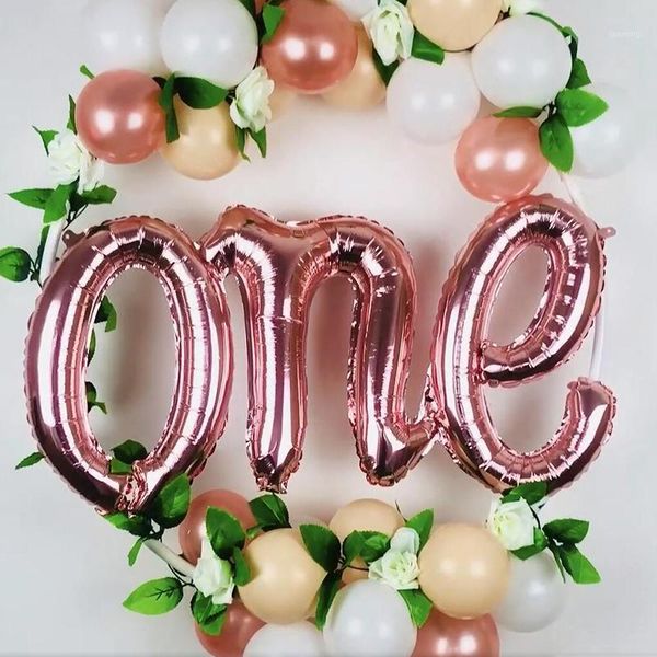 

gold one balloon baby boy girl letter foil balloons 1st birthday party decoration gender reveal balloon baby shower air globos1