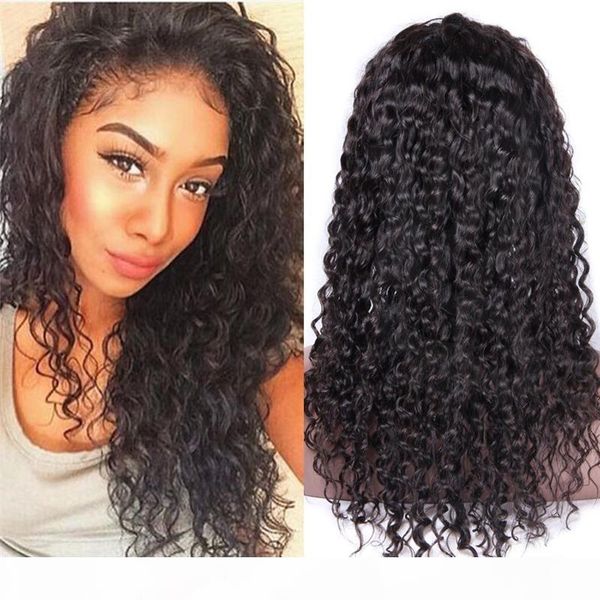 

silk lace front wigs kinky curly glueless full lace human hair wigs silk base bleached knot, Black;brown