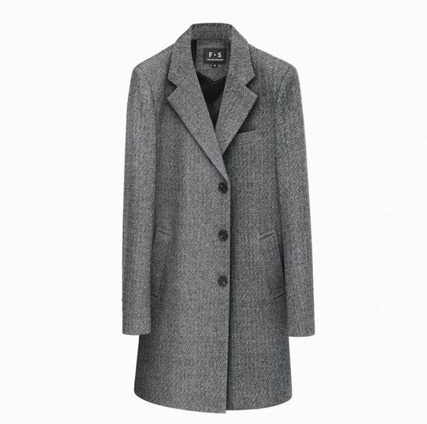 

men's wool & blends grey casual woolen coat men trench coats single-breasted long sleeves overcoat mens cashmere casaco masculino engla, Black