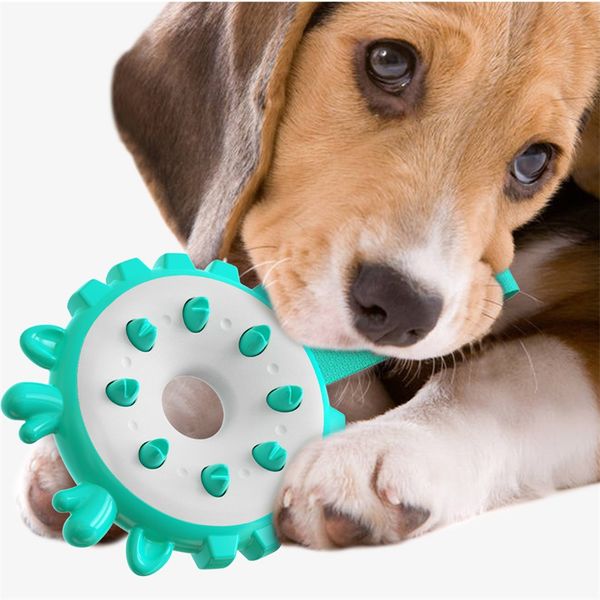 

dog toys doggie chews ring outdoor puppy training toys teeth cleaner