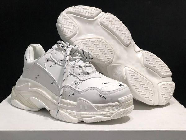 

new triple s sneakers fashion paris tripler white black barrage platform basketball shoes men women ladies trainers dress chaussures