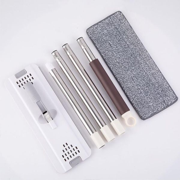 

household fat mop thickened stainless steel retractable mop with bucket 360 degree rotatable cleaning mop wmtdif