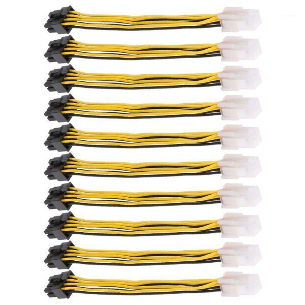 

10pcs/pack 8pin male to 4pin female power supply cable computer cpu p4 to p8 extension conversion eps cable1