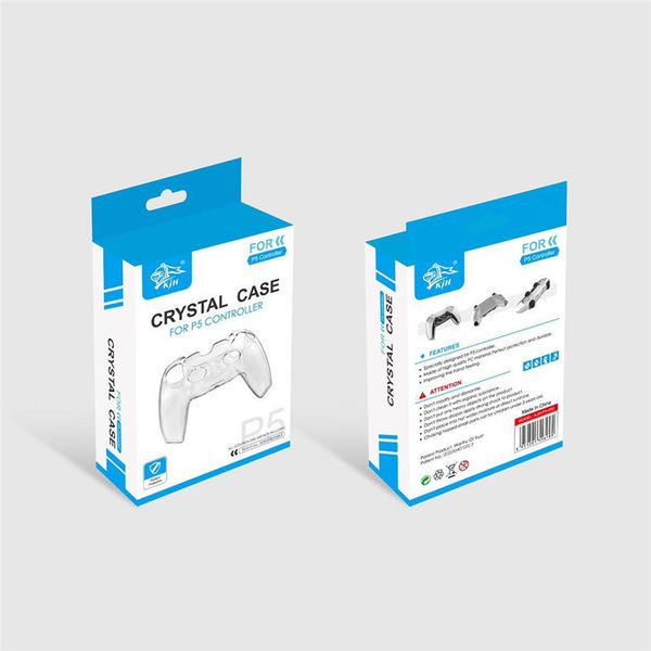 Nova Chegada Hard Transparente Protetora Shell Capa Capa Capa Para PS5 Controller PlayStation 5 Gamepad Protetor antiderrapante DHL Rápido