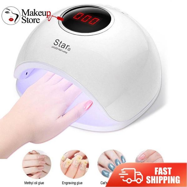 

nail dryers 72w uv/led potherapy art lamp 4 gears timing auto sensor polish dryer tools star sky manicure light