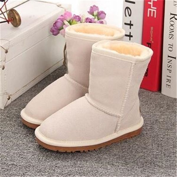 

toddler baby girls kids rain leather children boys winter shoes snow boots duck fur y201028, Black;grey