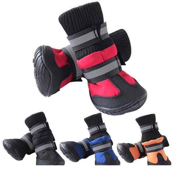 

pet dog shoes for sports mountain wearable for pets pvc soles waterproof reflective dog boots perfect for wmtgir