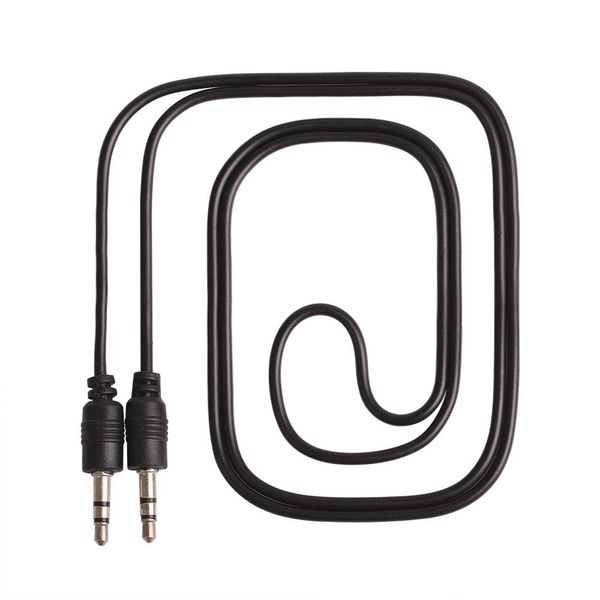 Großhandel 1 m 3,5-mm-Pin auf 3,5-mm-Pin-Stereo-Audiokabel Kopfhöreranschluss Schwarze Farbe