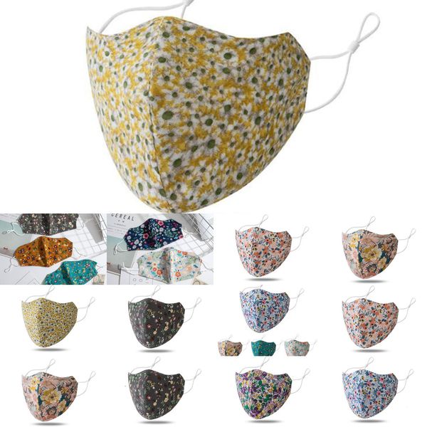 

epack flower fashion reusable anti-dust face mouth protective silk breathable earloop washable ice cotton kids mas orhqb