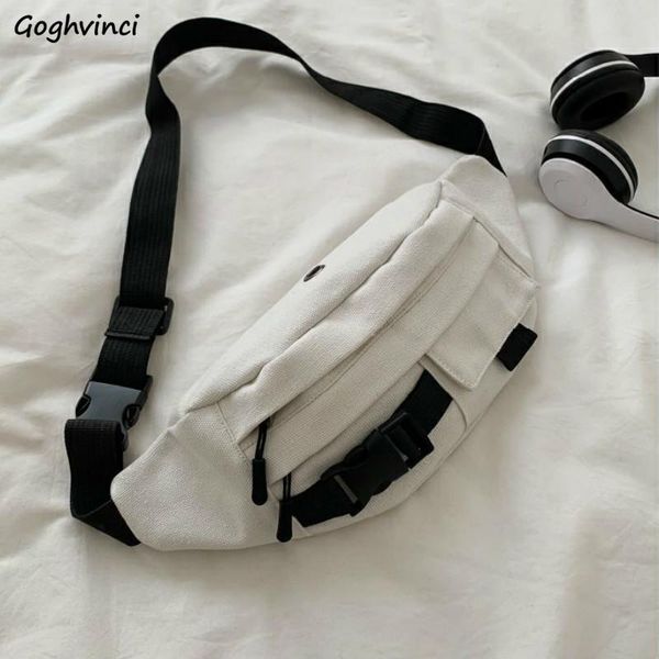 

waist bags canvas fanny packs cross body belt bag leisure fashion simple harajuku students handbags street-style ulzzang daily