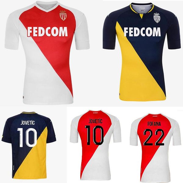 

высокое качество 20 21 fabregas as monaco ben yedder soccer jersey jovetic golovin 2020 2021 maillot de foot flotage horge mens soccer jerse, Black;yellow