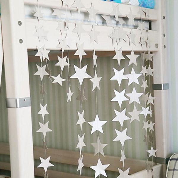 

decorative flowers & wreaths 4m 3 colors lovely blink small stars hanging wedding birthday party wall hang paper star garlands home room pul