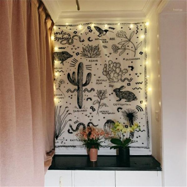 

saguaro hippie tapestry wall hanging fabric boho decor ouija wall cloth tapestries carpet gobelin tapestry cactus mandalas1