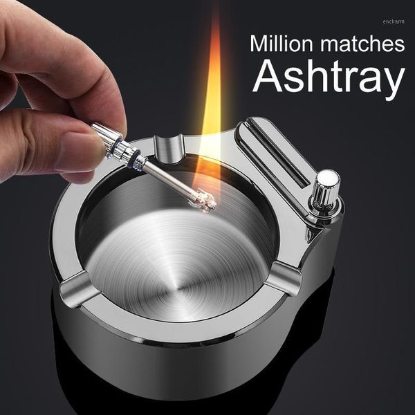 

retro metal ashtray ten thousand match lighter multifunction ashtray puo881
