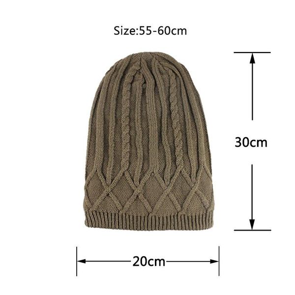 

flb] men's winter hat fashion knitted black hats fall hat thick and warm and bonnet skullies beanie soft knitted beanies f18012 wmtgto, Black;white