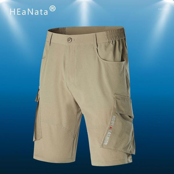 

outdoor shorts summer men's sport baggy multi pocket cargo male cotton khaki mens tactical short pants1, Brown;gray