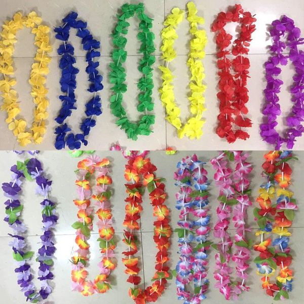 

new sale 36 pcs/set tropical hawaiian flower garland party necklace garlands leis supplies decoration1