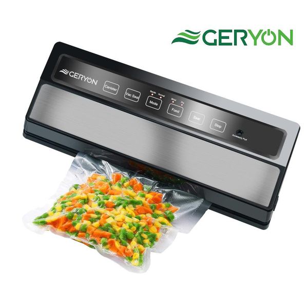 

geryon vacuum sealer machine, automatic sealer for savers / starter kit|led indicator lights|easy to clean|dry & moist