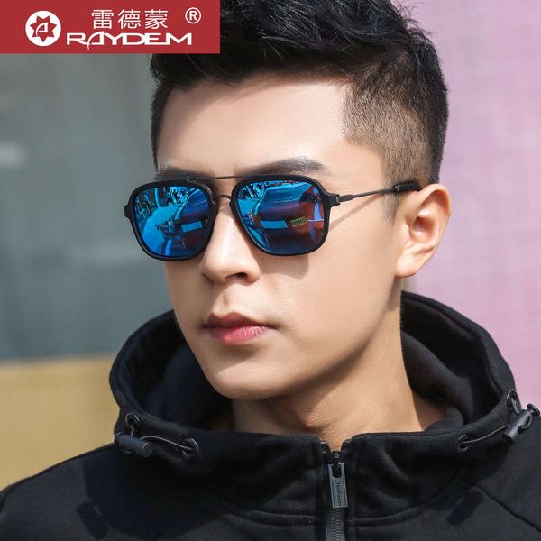 

2020 new polarized men's sunglasses fashion anti uv driving glasses, Black