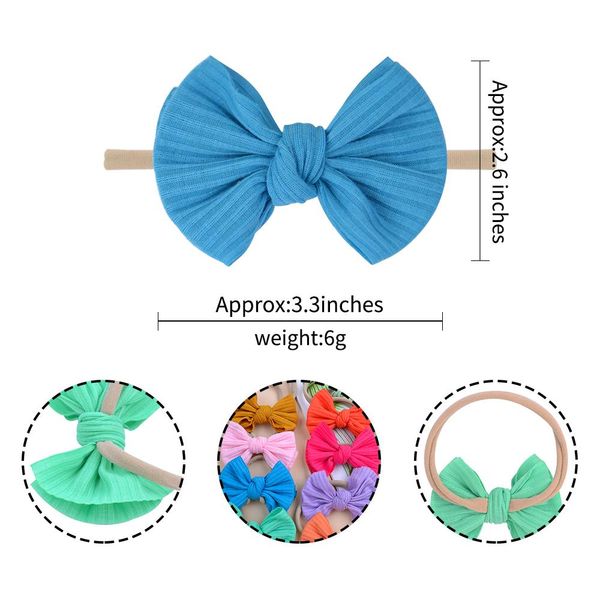 

16pcs/lot solid cotton hair bows baby headband soft headwrap for girls children samll bowknot kids hair accessories 328 q bbybqj