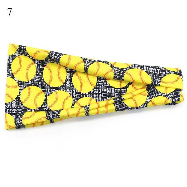 

1 шт. женский спортивный оголовье упругой хлопчатобумажной головки повязки шарика напечатанные волосы йога бегущие повязки мягкие широкие го