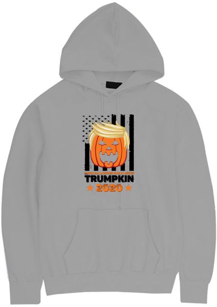 

wt20050 хэллоуин творческий женский тыквенная голова trumpkin print повседневная пуловер с капюшоном свитер, Black