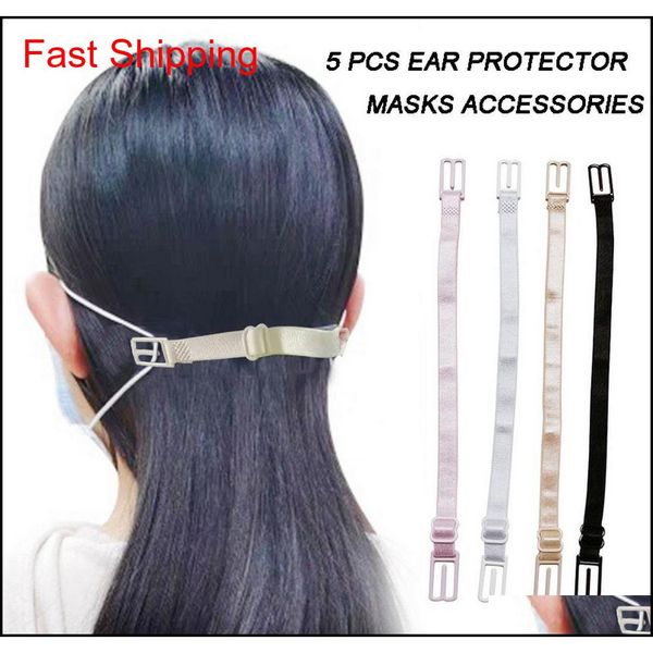 

5 pcs face mask ear hook adjustable masks extension relieve ear loop extension r qylvpu bde_home, Silver