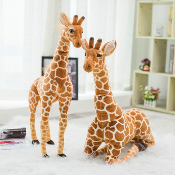 

60cm big plush giraffe toys soft stuffed animal simulation giraffe home decoration dolls kids birthday gift animal dolls wmtkwa