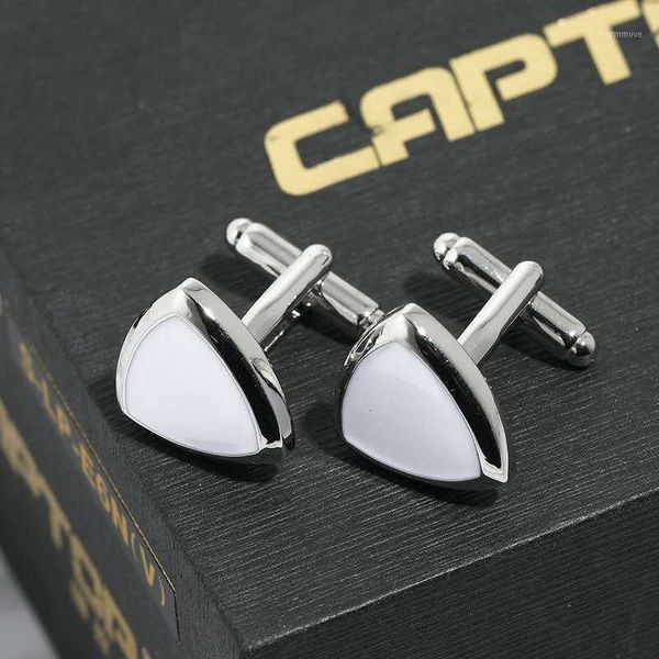 

French business men's shirt high quality all copper smooth surface metal triangle geometry fashion party, wedding jewelry gift1, Silver;golden