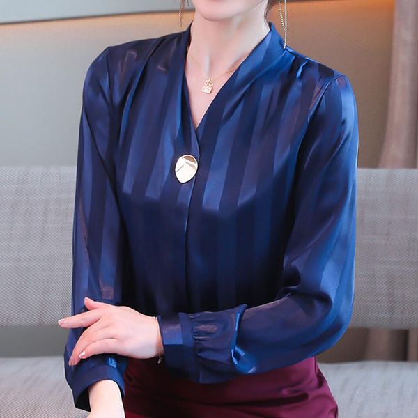 

women's blouses & shirts chiffon lady shirt 2021 autumn elegant female long sleeve korean blouse casual clothing fashion women, White