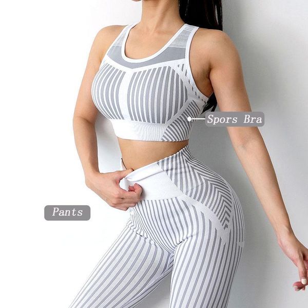

yoga outfits women's tracksuit set 2 pcs seamless sport fitness leggings running tights sportswear sets women gym workout clothes1, White;red